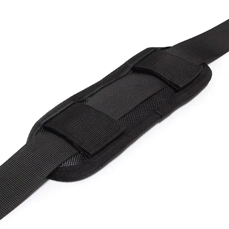 ceinture sangle polyester noire motifs carrés blancs sport voyage leger charge lourde confort épaules respirante antidérapante