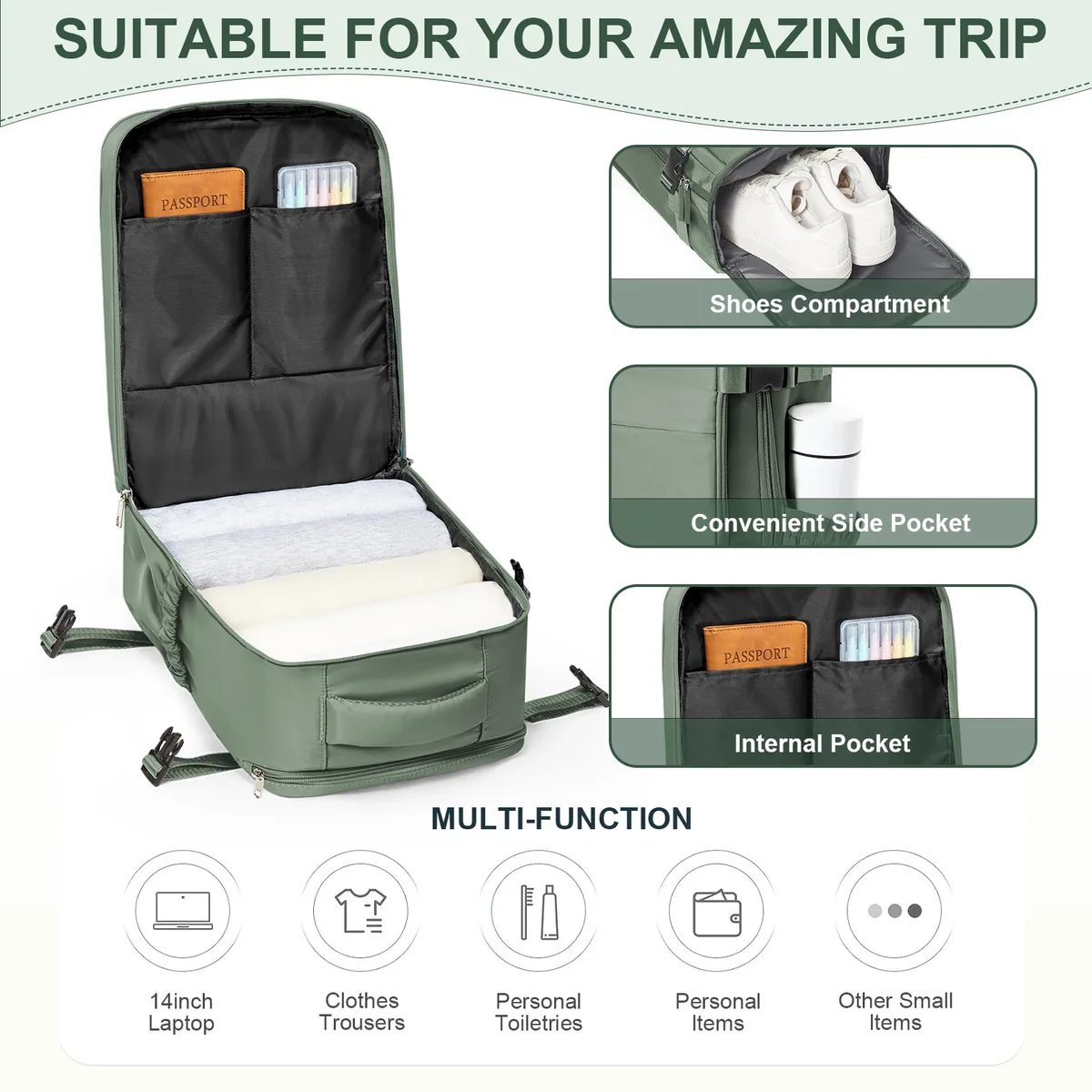 sac à dos ryanair 40x30x20, sac de cabine, sac à dos de voyage pour hommes et femmes, bagage à main, sac à dos pour ordinateur portable, sac de travail, sac à dos de cabine