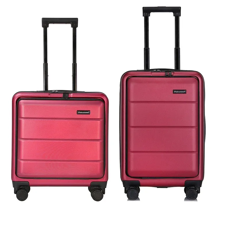 klqdzms valise de haute qualité sur roulettes 20"22"24"26 pouces, ouverture frontale, bagage de cabine multifonctionnel, valise trolley.
