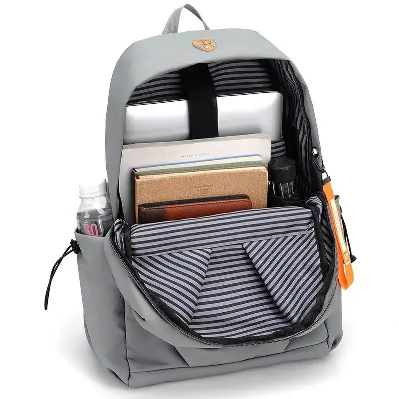 sac dos néoprène gris grande capacité résistant vol ceinture coussin air poche chaussures sangle chaîne broderie polyester usage voyage