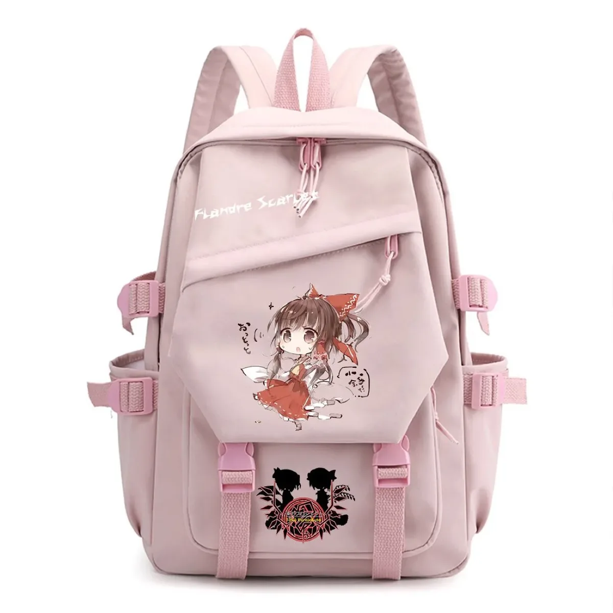 sac à dos touhou project ‌ sac à dos de voyage de grande capacité pour étudiants, imprimé dessin animé hakurei reimu kirisame marisa