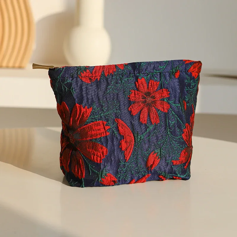 mini sac à cosmétiques portable rouge doux pour femme, petit sac de rangement pour serviettes hygiéniques, sac pour pièces de monnaie et clés, sac pour cartes bancaires portables
