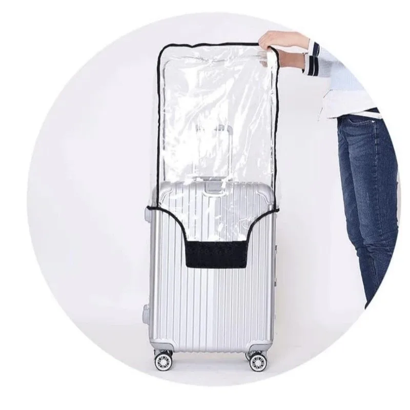 housse anti-poussière pour valise à roulettes, imperméable, en pvc transparent, protection transparente pour bagages, manchon de voyage anti-poussière