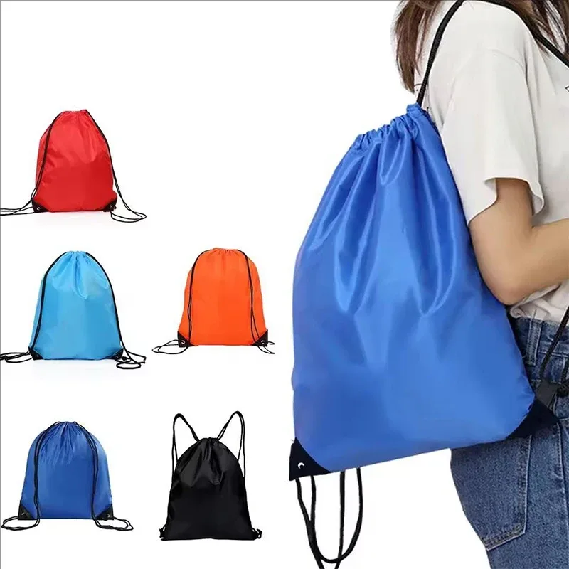 sac de sport pliable imperméable avec poche, sac à dos de fitness à cordon, sac de randonnée, camping, natation, pour hommes et femmes