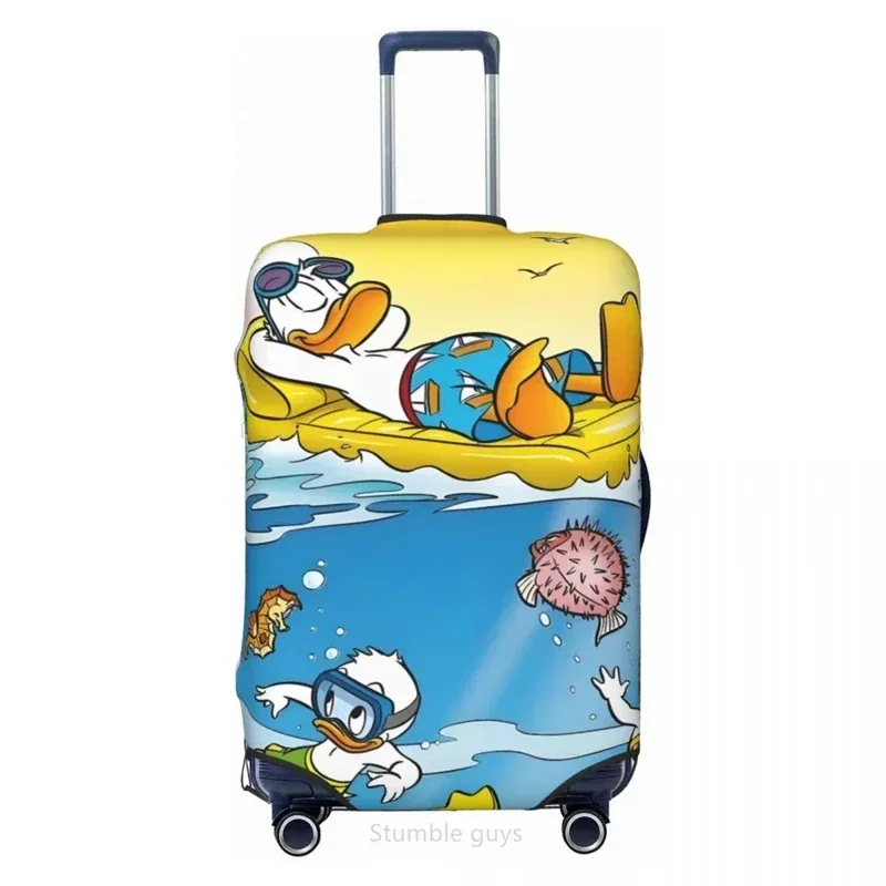 housse de protection extensible pour bagages de voyage, motif canard tendance, convient aux bagages de 18 à 32 pouces, anti-rayures, lavable
