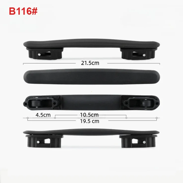 poignée remplacement plastique noire confortable remplacement valise bagage utilisation long terme installation facile bricolage
