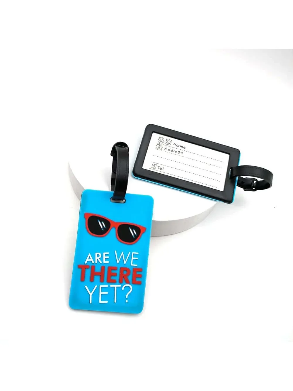 étiquettes de bagage en silicone, accessoires de voyage, étiquettes de valise, style à la mode, étiquette de voyage portable, porte-adresse d'identification, 1 pièces