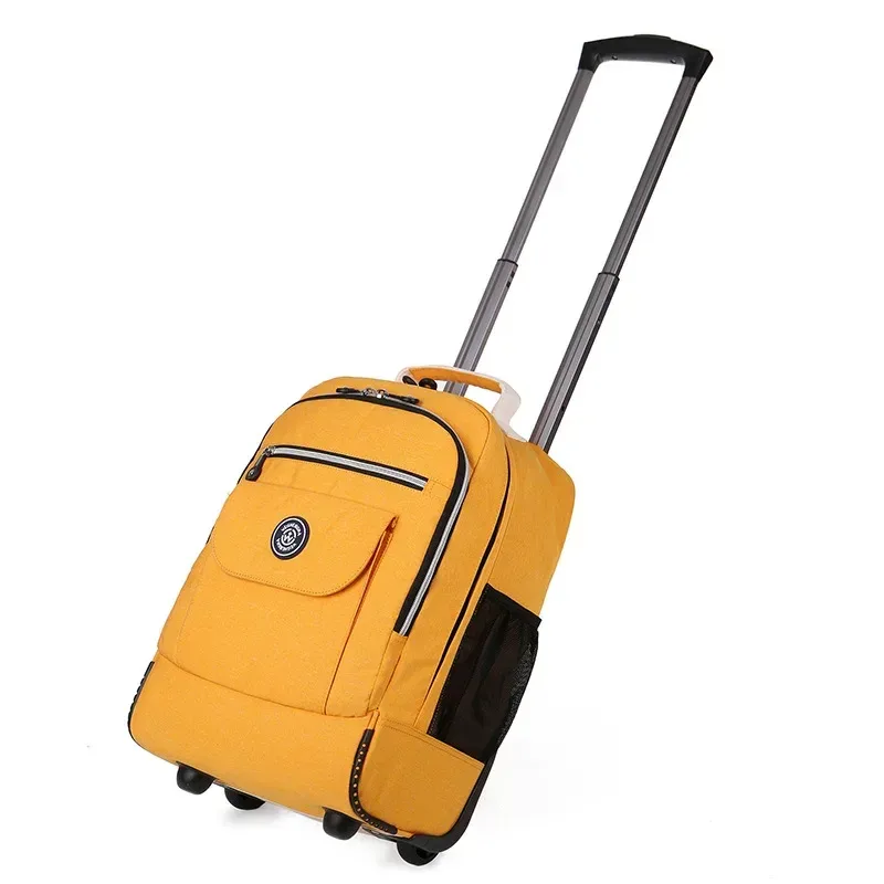 mode chariot bagages sac à dos avec roues voyage grande capacité chariot sacs bagages roulants ordinateur portable d'affaires sac d'école