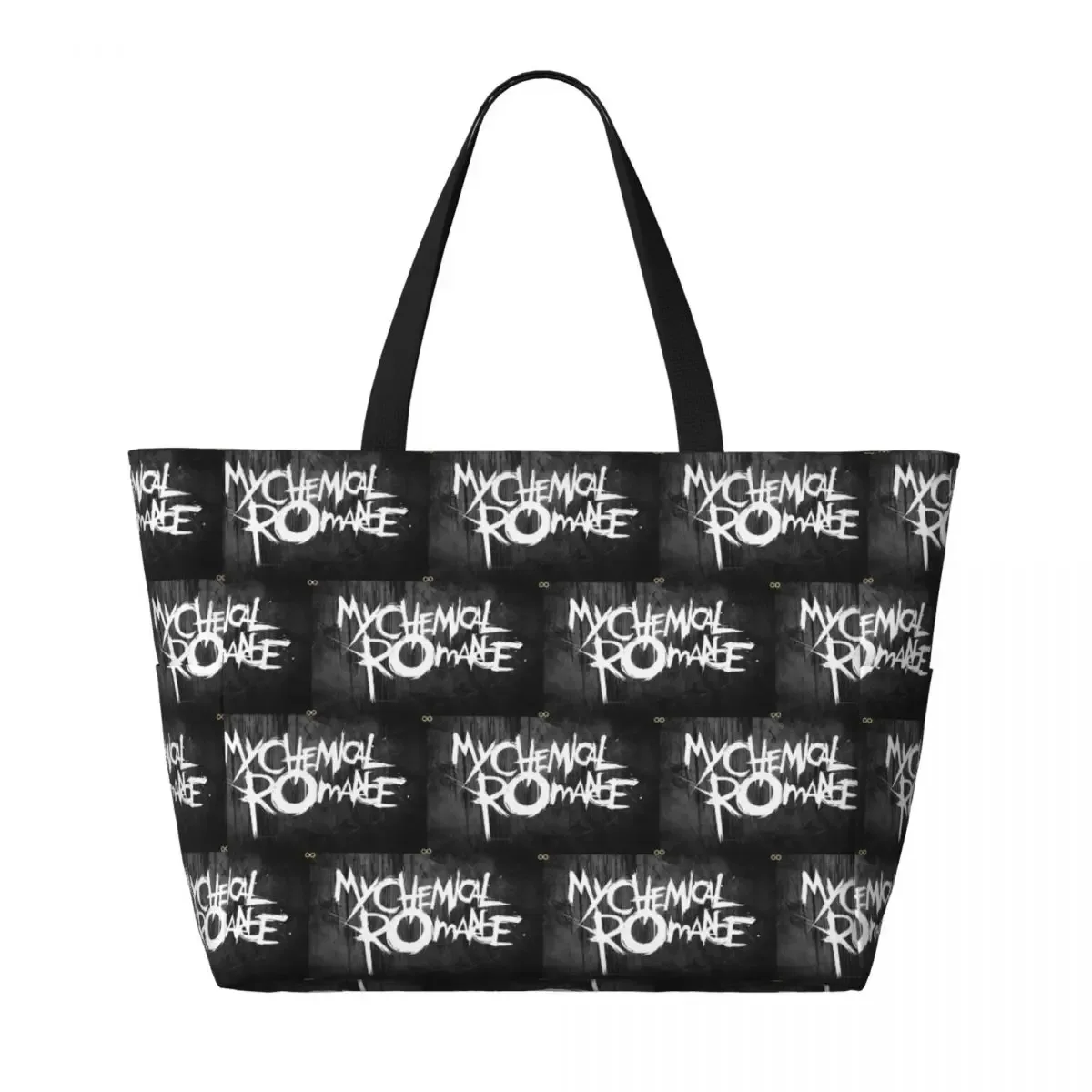 sac fourre-tout de plage mcr band punk rock my chemical romance, sac de sport, de yoga, grand sac fourre-tout pour femmes, sac de voyage, sac de fitness