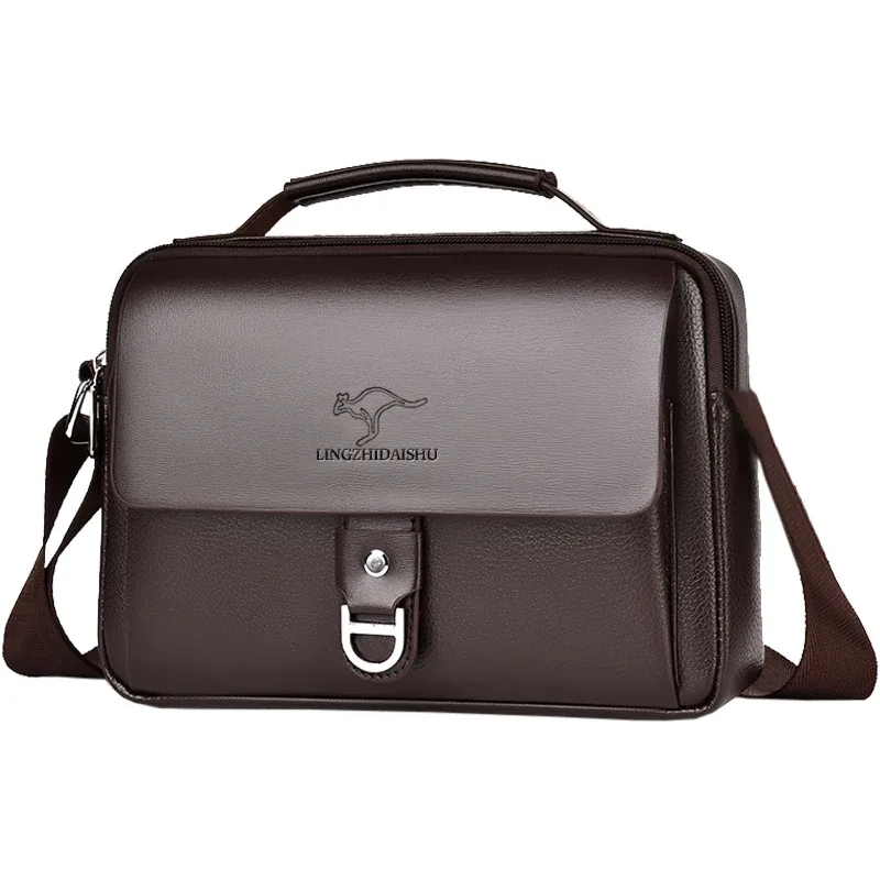 sac à bandoulière en cuir élégant pour homme, sac à main décontracté avec sangle réglable, parfait pour le travail, les voyages et les trajets quotidiens