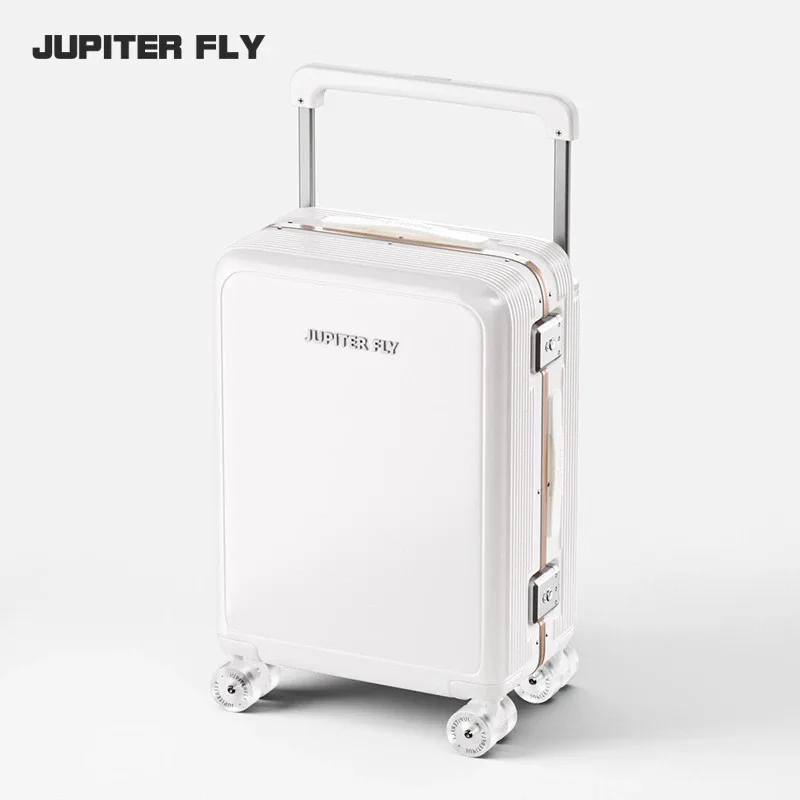valise de luxe à roulettes avec cadre en aluminium étroit, serrure tsa, coque rigide en pc de haute qualité, poignée large pour le voyage