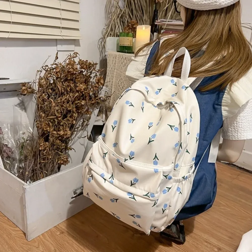 sac à dos tendance en nylon imperméable pour femmes, sac à bandoulière antivol décontracté de grande capacité, sac d'école pour adolescents, sac à dos de voyage