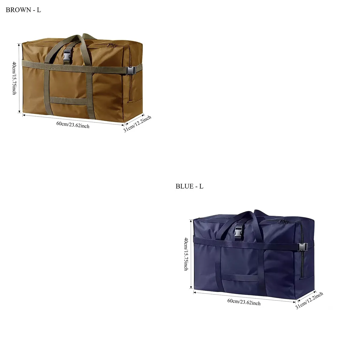 grand sac de voyage pliable et imperméable, sac à main durable, design peu encombrant pour valise à roulettes