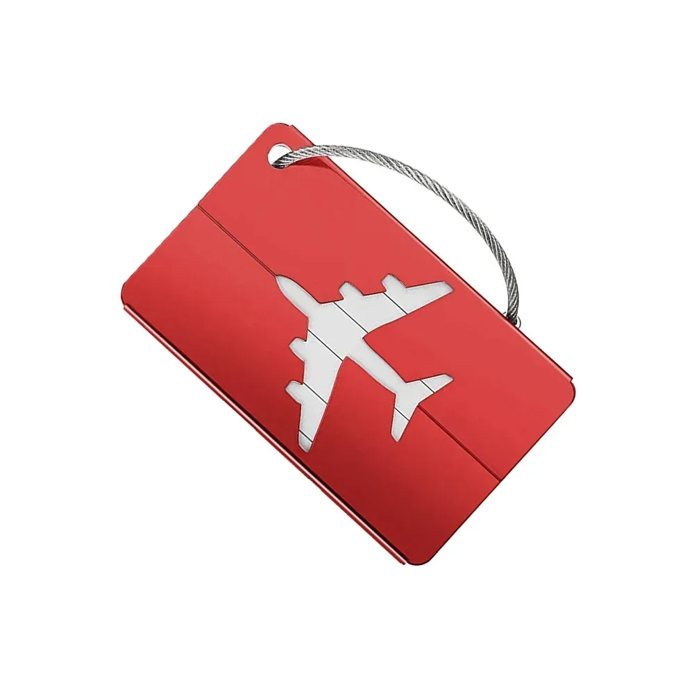 étiquette bagage métallique aluminium gris dore beige rose bleu rouge kaki orange vert argent voyage identification anti perte