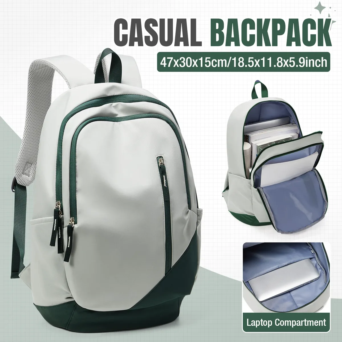 Sac à dos de voyage décontracté, essentiel pour la rentrée scolaire, sac à dos scolaire, sac de rangement grande capacité pour adolescents, sac à dos de sport