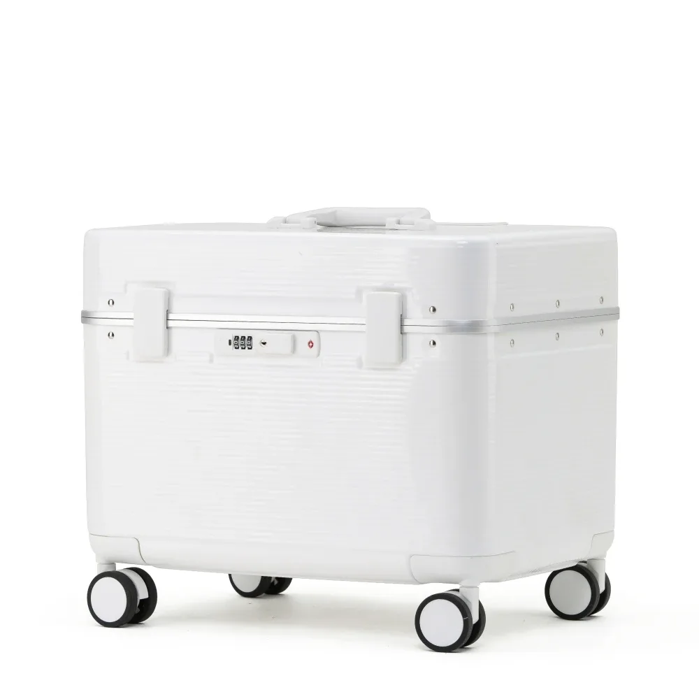 valise de voyage à ouverture supérieure 18/20 pouces, boîtier de chariot d'embarquement avec cadre en alliage d'aluminium, bagages roulants pc + matériau abs