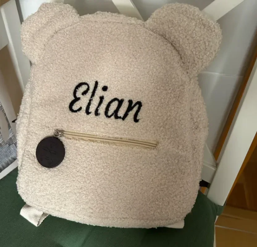 sac à dos ours en peluche avec nom brodé, sacs à bandoulière d'extérieur pour enfants, sacs cadeaux personnalisés pour enfants, automne et hiver