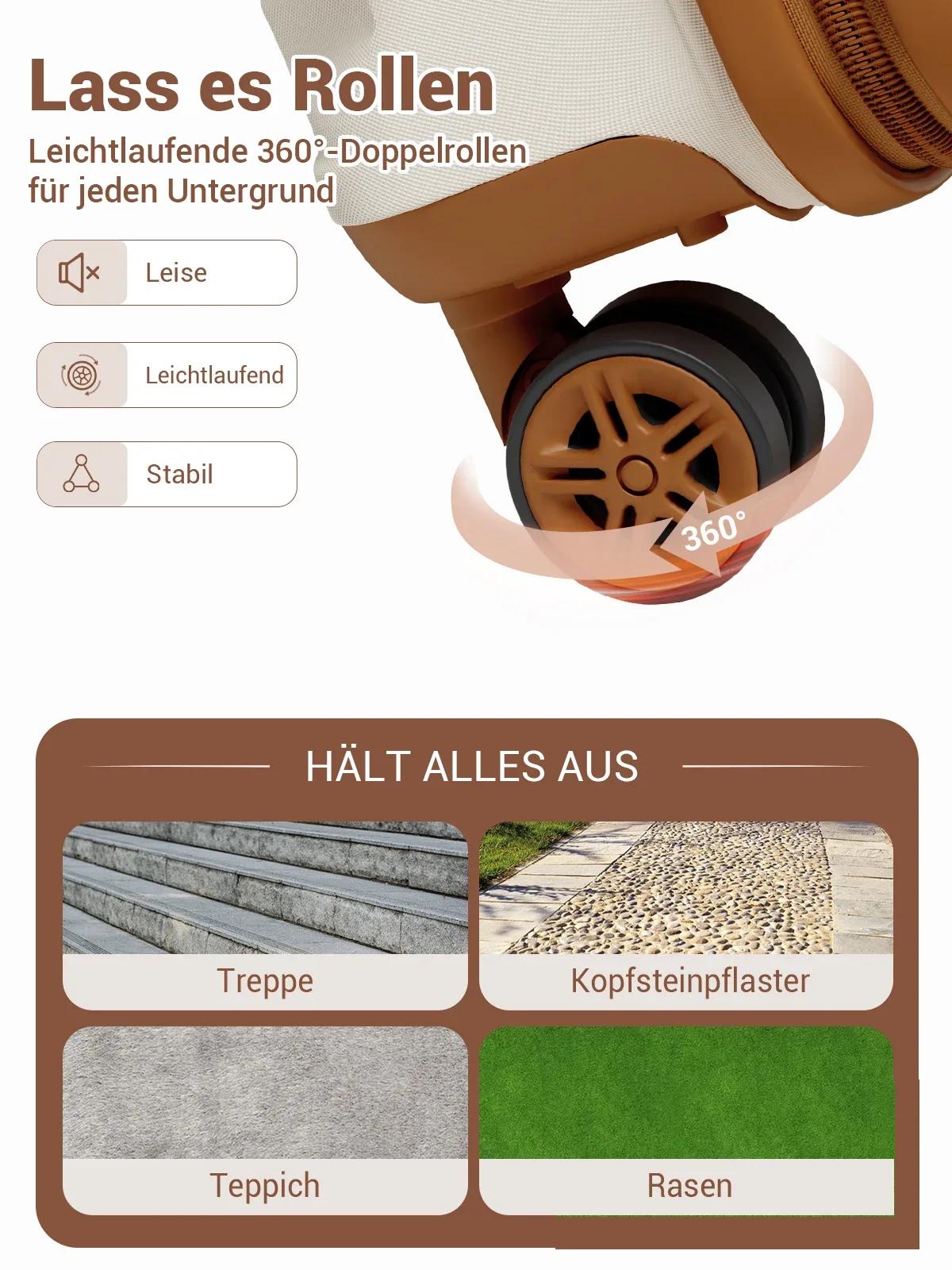 kono ensemble de valises 4 pièces, bagage à main 55 cm trousse de beauté trousse à cosmétiques trousse de voyage trousse de toilette de voyage