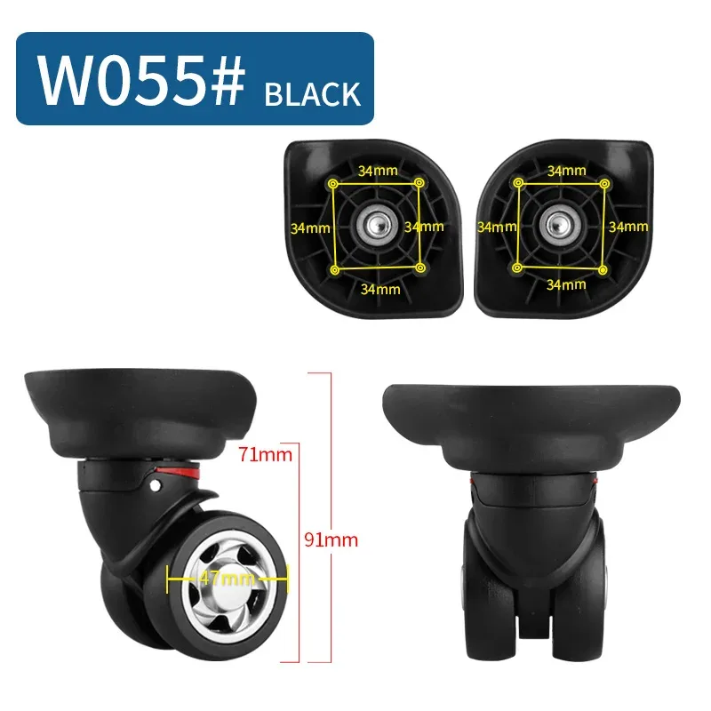 roues de remplacement pour bagages, valise sur roues de remplacement, accessoires pour bagages de 14 à 30 pouces, roues silencieuses pour roulettes à bagages