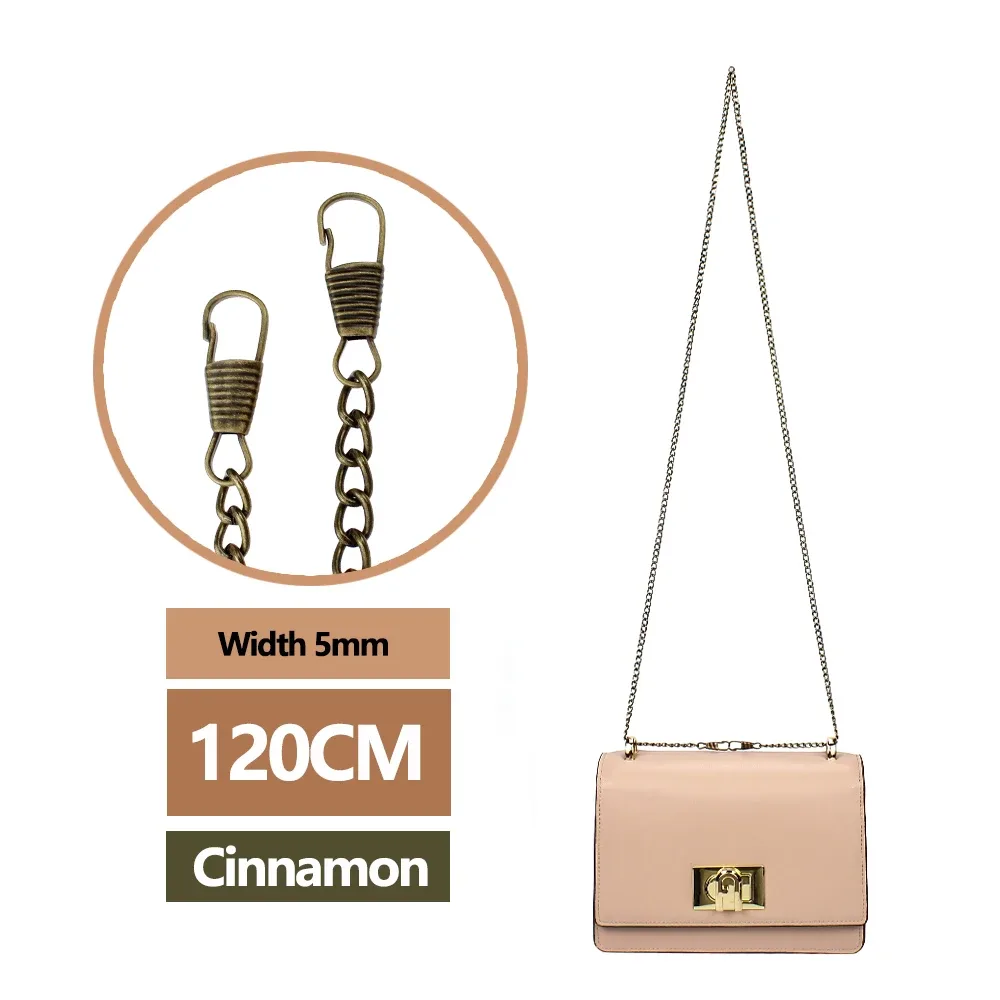 sacs en métal jopurse avec boucles pour femmes, sangle initiée pour sacs, remplacement de sac à bandoulière, accessoires jobag, largeur 5mm, 40 cm, 60 cm, 120cm
