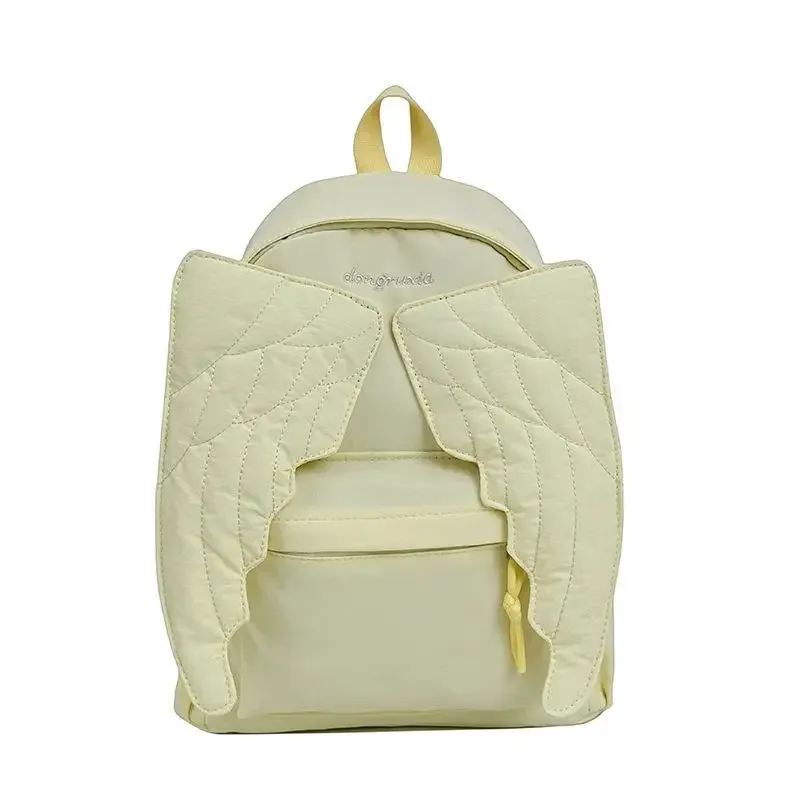 sac à dos mignon avec ailes d'ange, sac matelassé de grande capacité, sac à dos décontracté et mignon pour adolescentes, femmes, école, voyage, usage quotidien