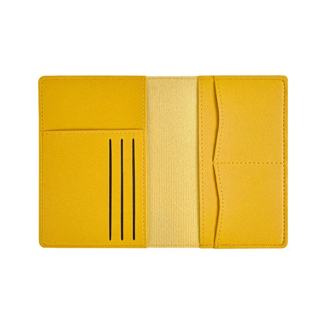 porte-passeport en cuir pu résistant aux taches, couverture de passeport multifonctionnelle, compacte pour les voyages d'affaires quotidiens.