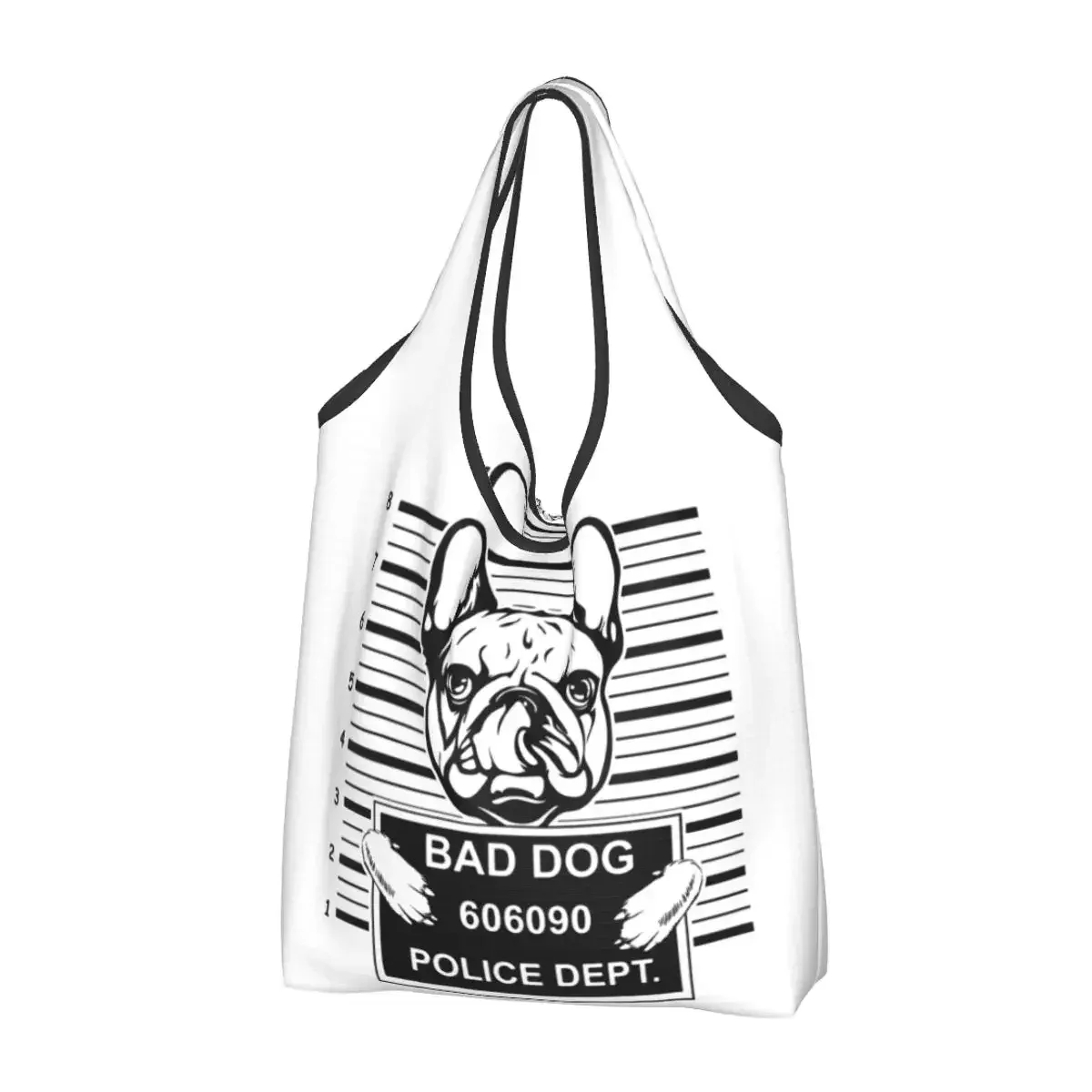 sac à provisions portable pop art pour femme, style bungalow, bouledogue français, sac fourre-tout pour chien, cadeau pour animal de compagnie, sacs d'épicerie