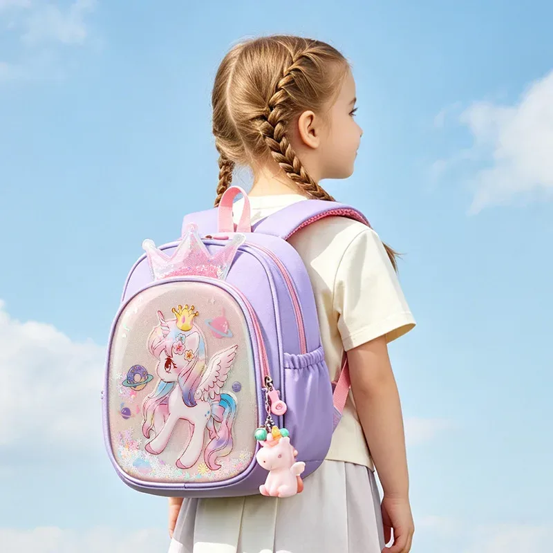 sac à dos licorne rose de dessin animé pour filles de 3 à 6 ans, léger, pour la maternelle, princesse, sirène, sac d'école, sac de voyage, sacs à dos mignons