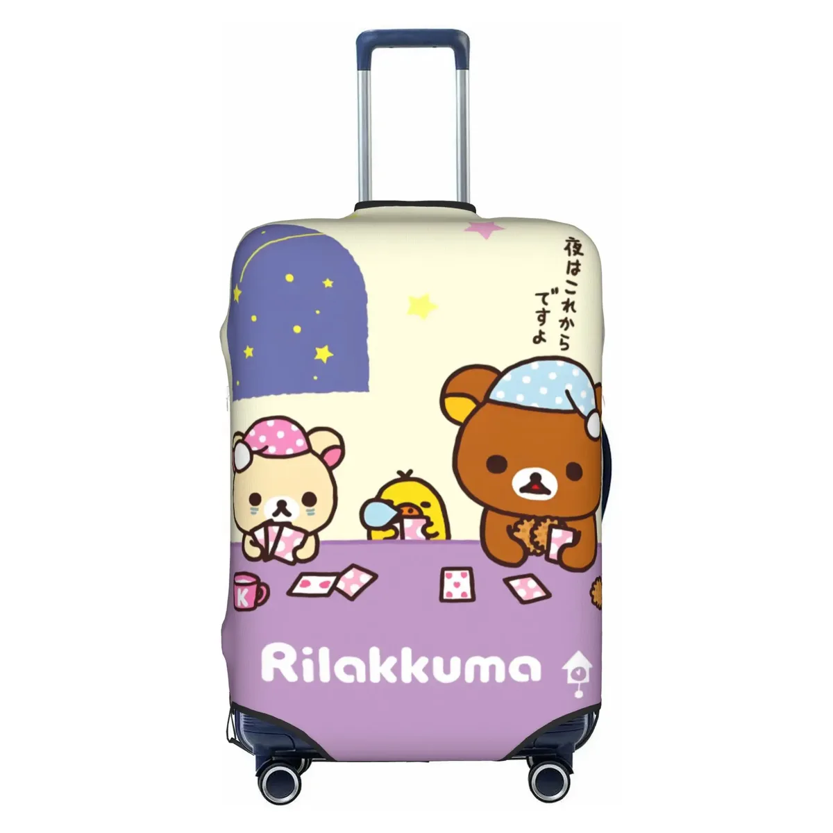 housse de bagage de voyage personnalisée r-rilakkumas, housse de protection élastique pour valise à motif de dessin animé, convient aux valises de 18 à 32 pouces