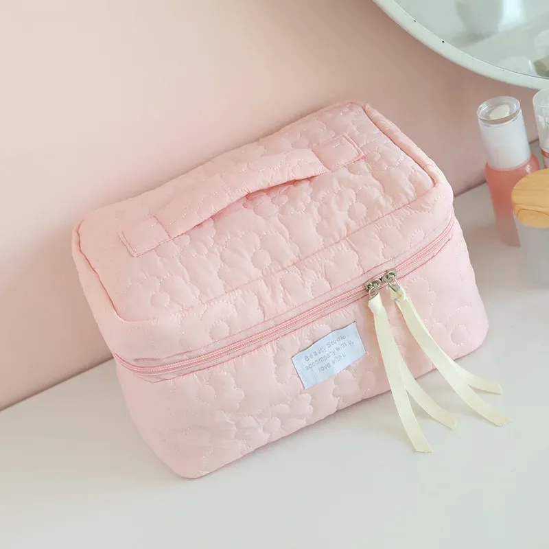 femme nouveau motif de fleur femmes trousse de maquillage articles de toilette organisateur de cosmétiques sac à fermeture éclair pochette de lavage de voyage sac cosmétique sacs de maquillage