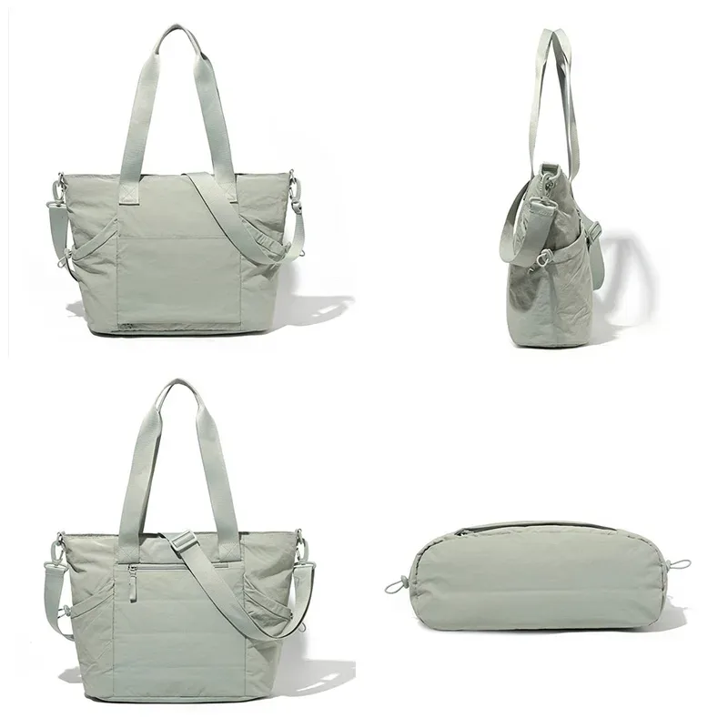 sac fourre-tout personnalisé imprimé image nom sac minimaliste femme grande capacité couleur unie sac fourre-tout en nylon en gros