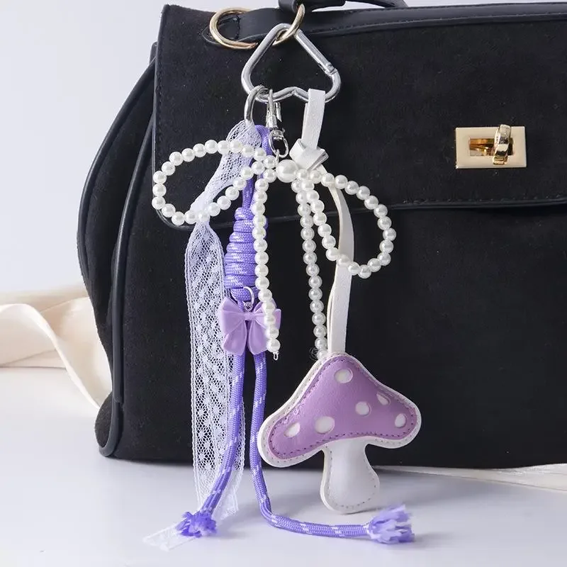 modish cuir miniature ours tissé laçage sac à dos parure bricolage porte-clés sac à main ajout