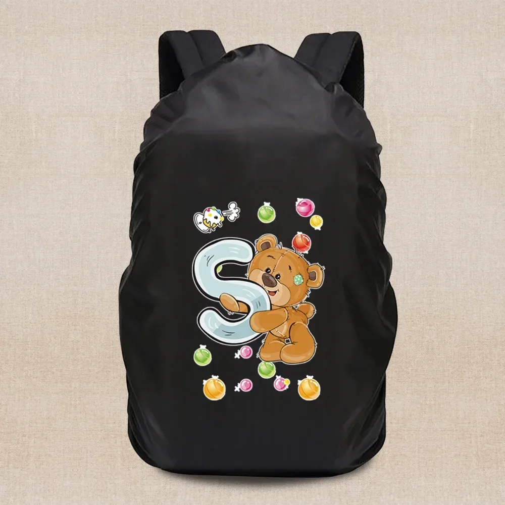 housse de pluie portable légère, housse de voyage série ours 20-70l, sac à dos de camping, étanche à la poussière, accessoires de voyage