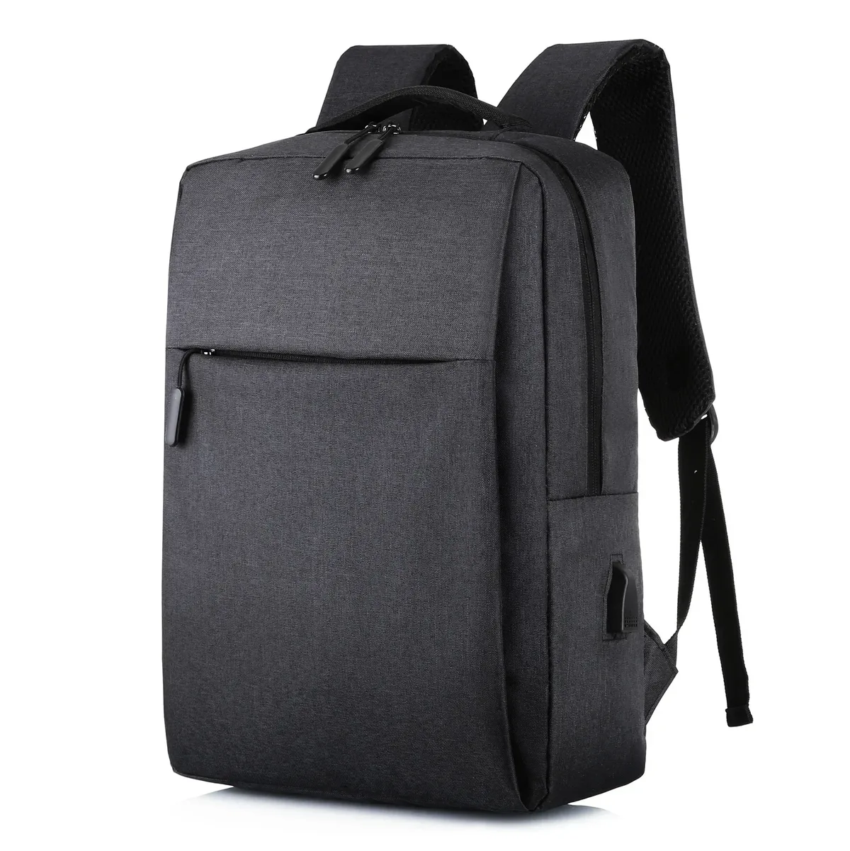 sacs à dos d'affaires pour hommes et femmes, sac à dos de voyage portable de grande capacité, sac pour ordinateur portable ultraléger unisexe, cartable d'étudiant de couleur unie