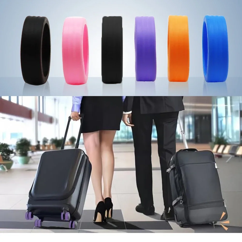 couvercle protecteur silicone bruit reduction choc absorption roulette valise couleur choix voyage protection roues chariot