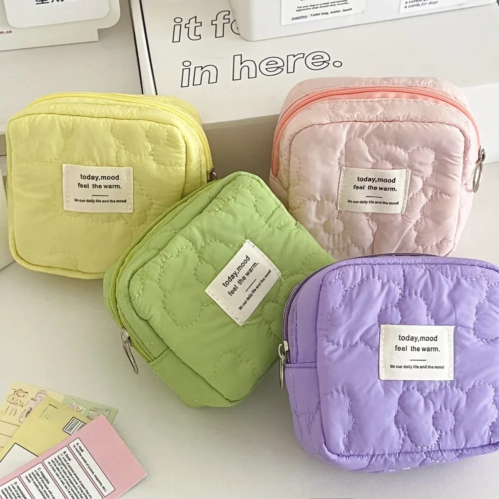 nouveau motif de fleur femmes sac de maquillage rouge à lèvres organisateur cosmétique sac à fermeture éclair mignon sac à main pochette sac cosmétique femme maquillage sacs
