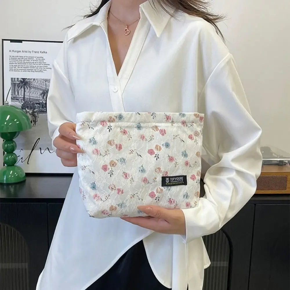 nouveau sac de maquillage à fleurs fermeture éclair grande capacité cosmétique toilette pochette de voyage sac à main de rangement organisateur femmes