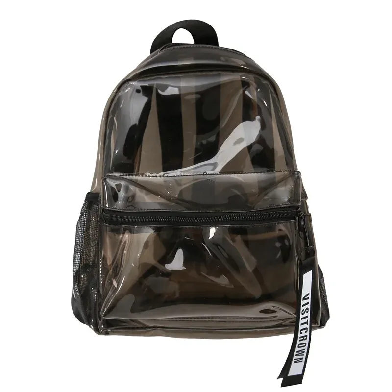 sac à dos transparent en gelée, sac de plage décontracté, sac à bandoulière double polyvalent pour les élèves du collège et du lycée et les étudiants de l'université