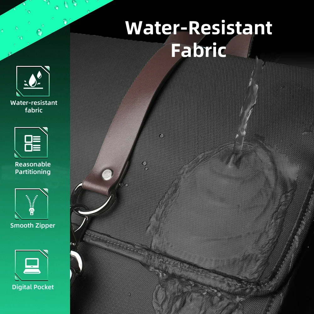 hk classique affaires sac à dos pour hommes décontracté 15.6 pouces pochette d'ordinateur avec usb étanche collège sacs d'école travail bureau sacs à dos