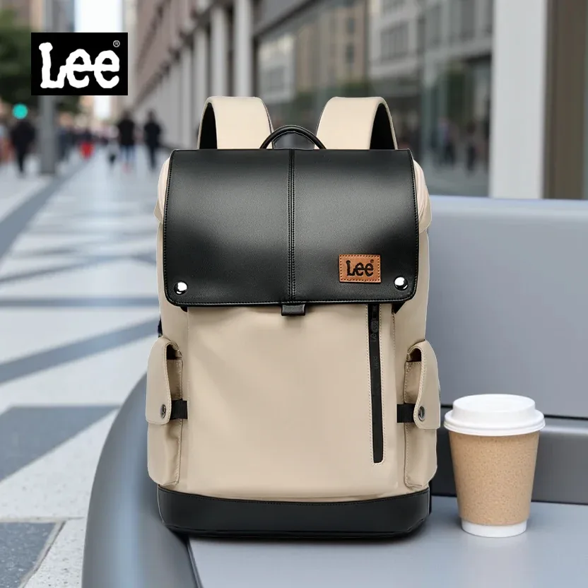 lee nouveau style coréen sac à dos en cuir à rabat femmes hommes grande capacité affaires banlieue voyage sac à dos acheter ordinateur portable école livre sac