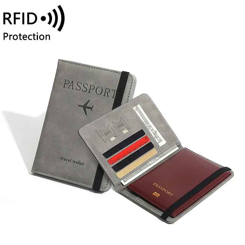 porte-passeport et visa pour hommes, accessoires de voyage, porte-cartes bloquant rfid, portefeuilles pour femmes, sacs et porte-monnaie pour passeport