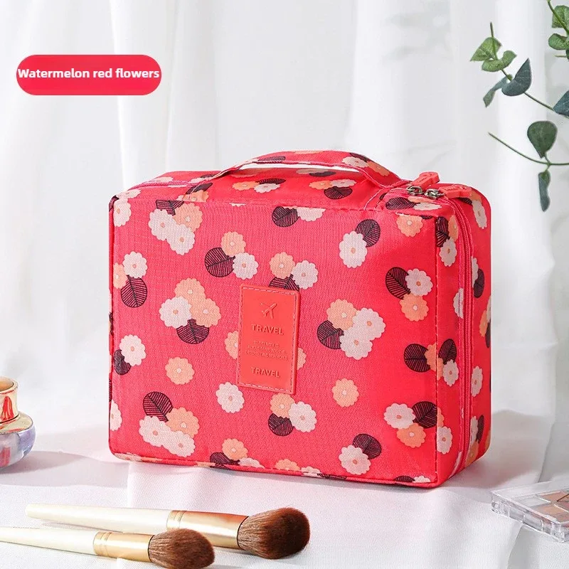 grande trousse de toilette pour femmes, sac de voyage imperméable pour cosmétiques, organiseur de maquillage avec ouverture facile, étui de rangement beauté