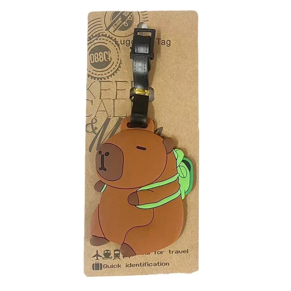 étiquette bagage pu motifs animaux chat requin mignons bracelets noirs voyage famille homme femmes identification nom adresse