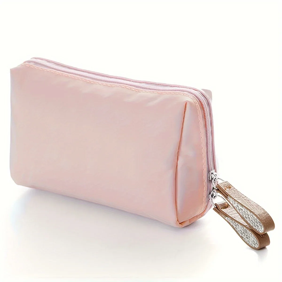 trousse de maquillage pour femmes compacte, portable et étanche, structure en polyester durable, mini trousse de maquillage inodore, 1 pièce