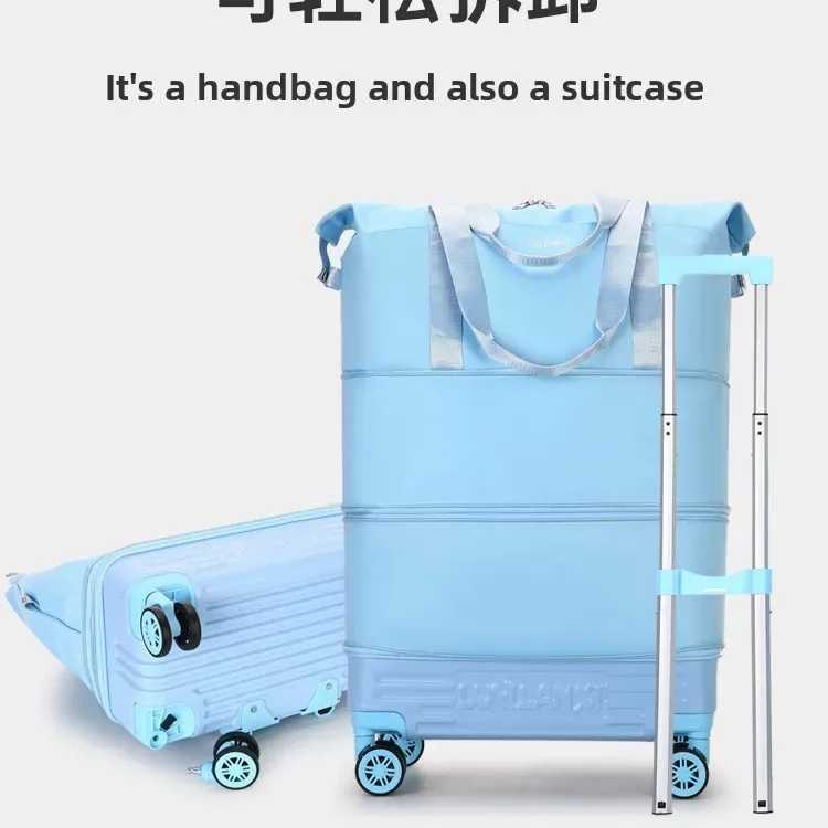 nouveau sac de voyage léger avec roulettes universelles, grande capacité, pliable, imperméable, sac extensible pour les courts séjours et les voyages en plein air