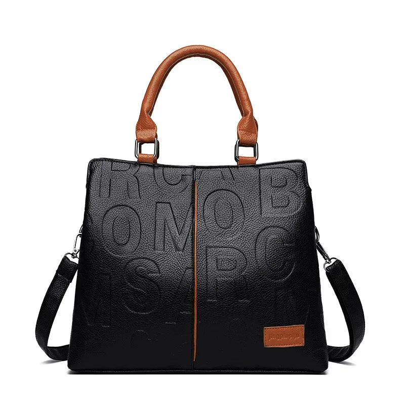 sac à main fourre-tout pour femme, sacoche en bandoulière en cuir pu, pochette décontractée de voyage, besace à épaule, accessoire de luxe à grande capacité