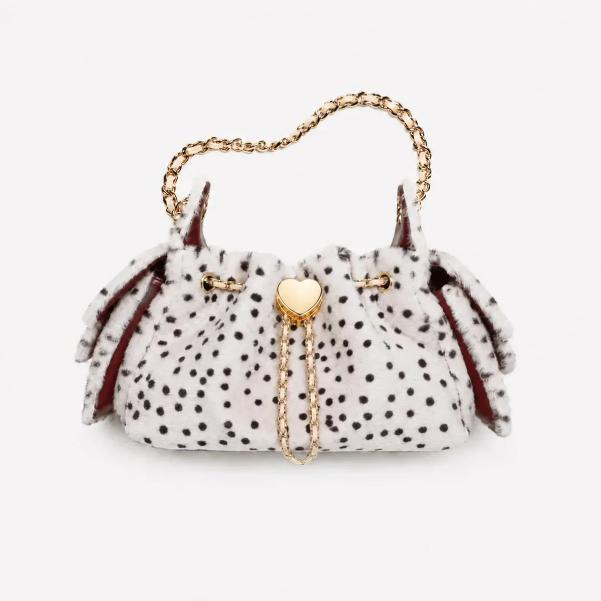 sac seau léopard en fausse fourrure avec chaîne et cordon de serrage, sac à bandoulière pour femme, sac à main en peluche, sac fourre-tout automne-hiver