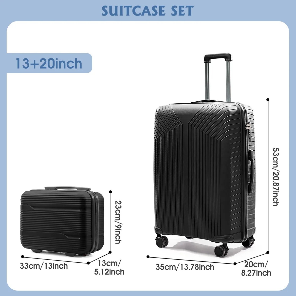 valise de cabine durable en matériau pp, fermeture à glissière et verrouillage par mot de passe, voyage d'affaires, cabine, coffre gonflable, nouveau, 2024, 13, 20/28