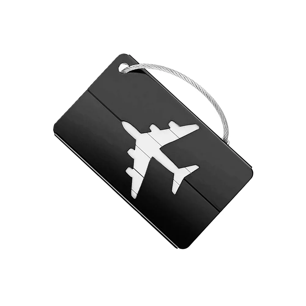 étiquette bagage métallique avion vert blanc orange kaki rose gris rouge argent violet bleu voyage identification