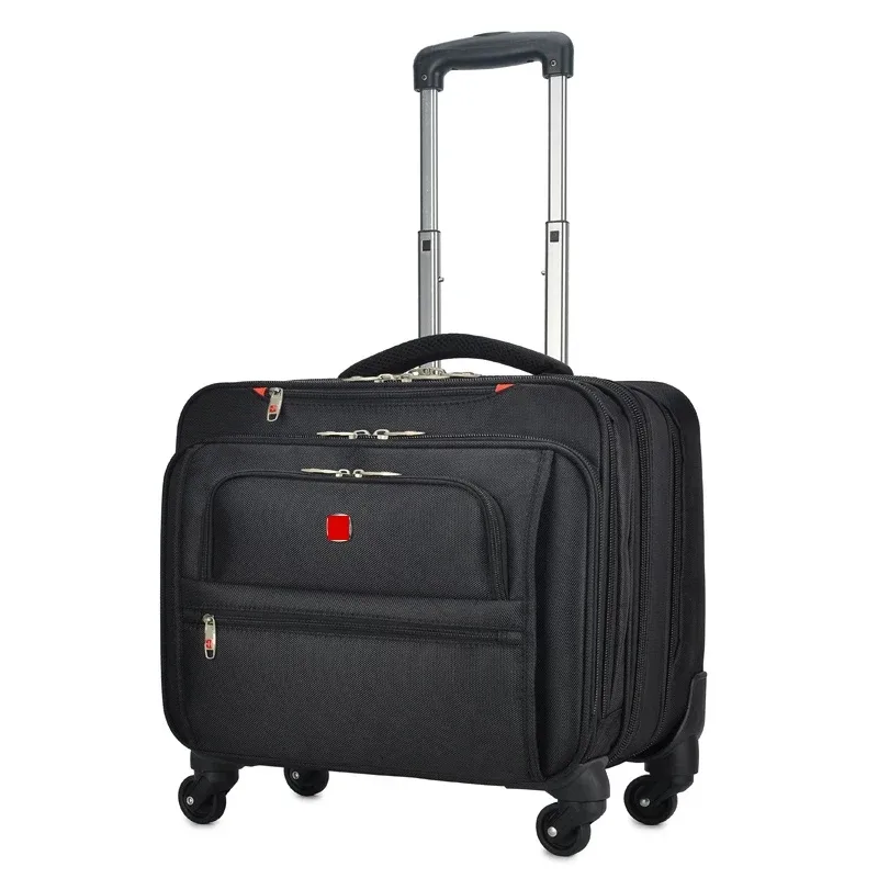 valise de voyage multifonction en tissu oxford, boîte d'embarquement pour ordinateur de 18 pouces, bagages roulants, boîtier de chariot à roues universelles